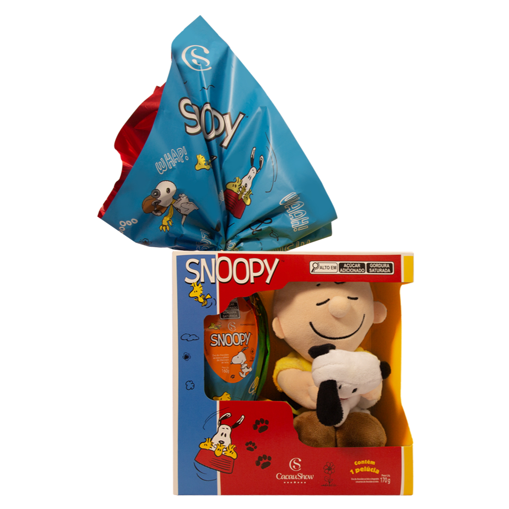 Ovo de Páscoa ao Leite Pelúcia Snoopy com Charlie Brown 170g | Shopee ...