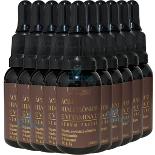 10 SÉRUM FACIAL ÁCIDO HIALURÔNICO E VITAMINA C SUAVE FRAGRANCE COSMÉTICOS HIDRATA