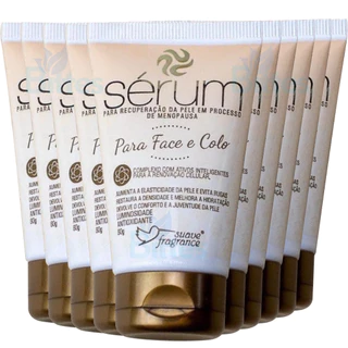 10 SÉRUM FACE E COLO SUAVE FRAGRANCE COSMÉTICOS EVITA RUGAS E RENOVA A PELE