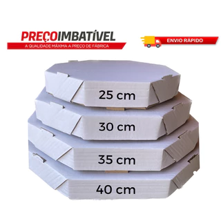 Caixa Para Pizza/Doces/Esfihas/Salgados Kit Com 15 Caixas Oitavadas