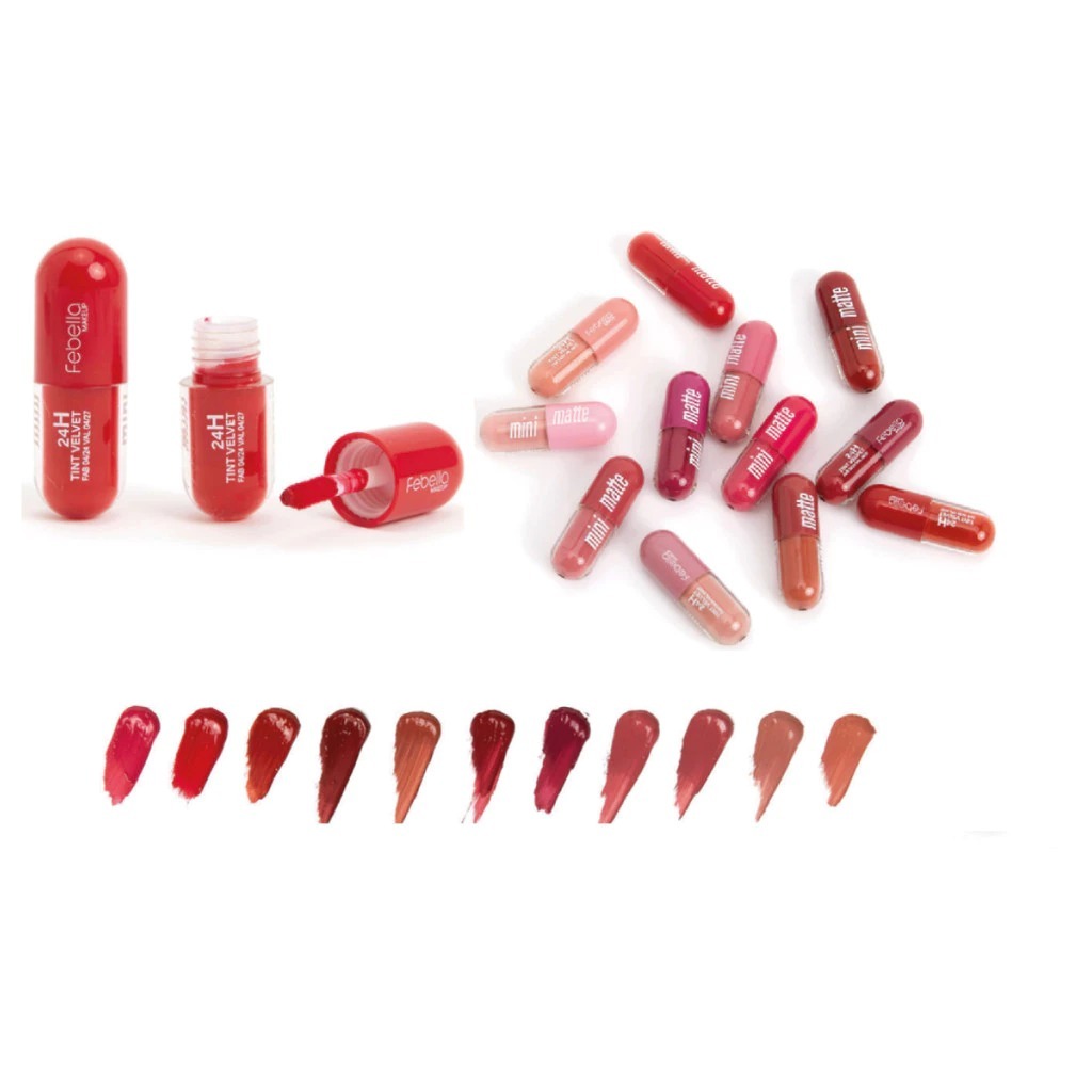Mini Batom Líquido matte Lipstick- Febella | Shopee Brasil