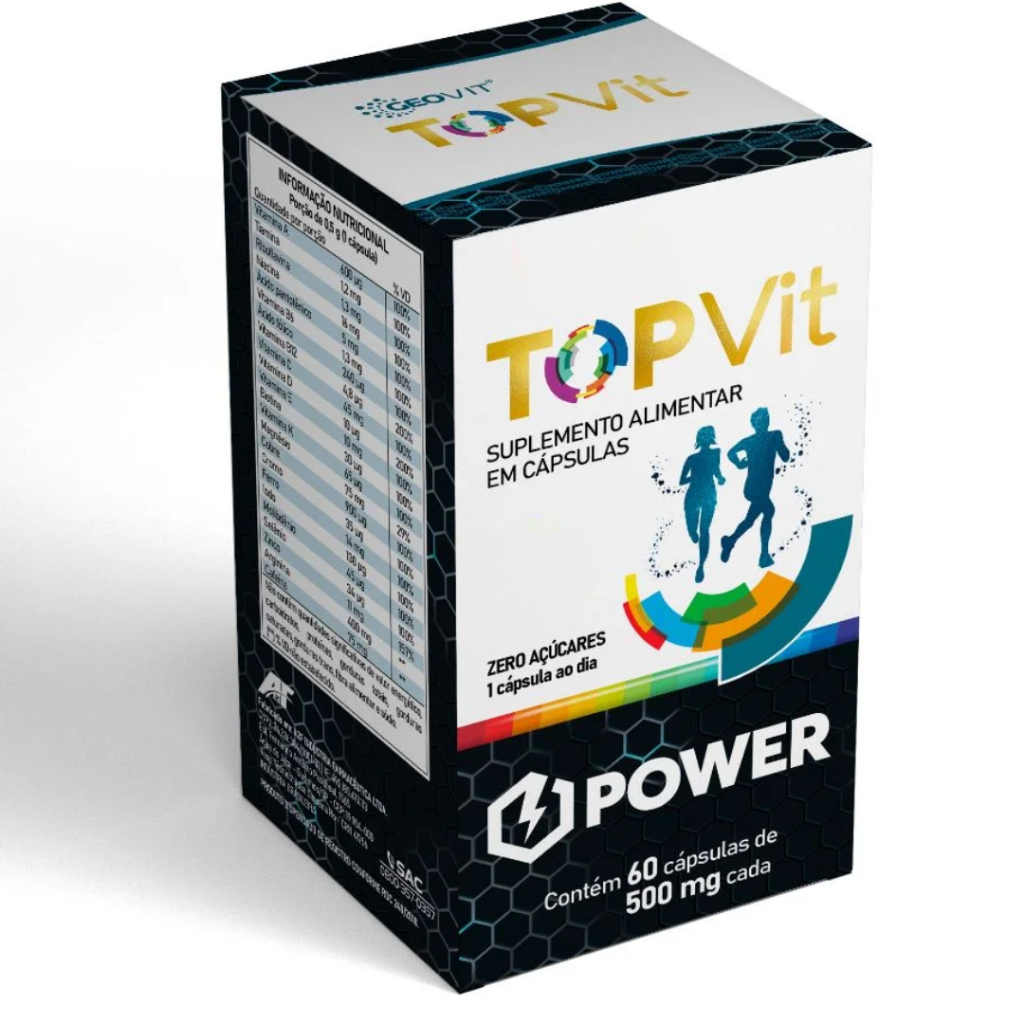 Top Vit Power L-arginina 60 Cápsulas Suplemento Alimentar | Shopee Brasil