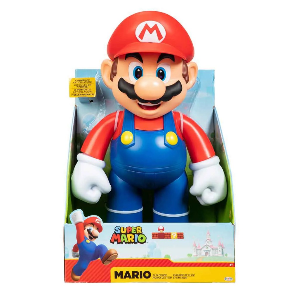 Boneco do Mario Gigante 51cm Articulado Super Mario - Sunny Brinquedos em Oferta na Shopee