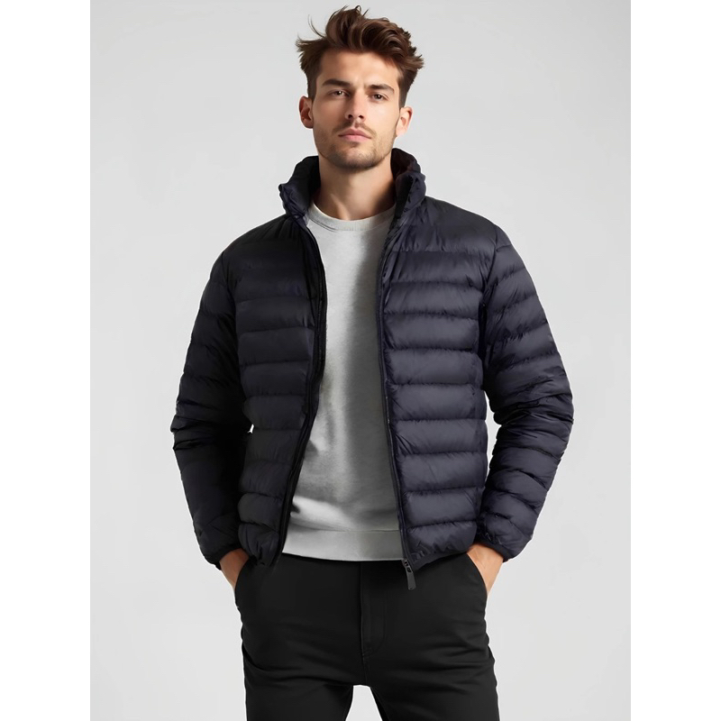 Jaqueta Bobojaco Impermeável Becker Nylon Puffer Masculino com Bolsos e Capuz