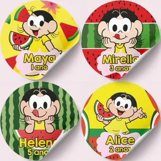 Etiqueta Adesivo Redondo Personalizado Magali – Lembrancinhas e Festa Infantil