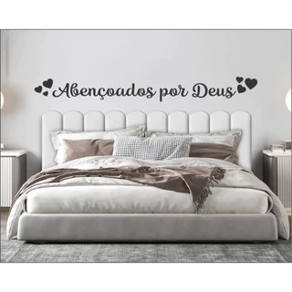 Frases Decorativas - Abençoados por Deus - Frase em MDF - Frase Casados