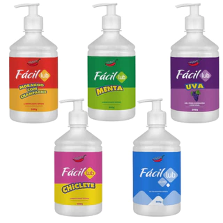 Lubrificante Íntimo Neutro e Sabores 500g - Facil Lub Sex Shop em Oferta na Shopee