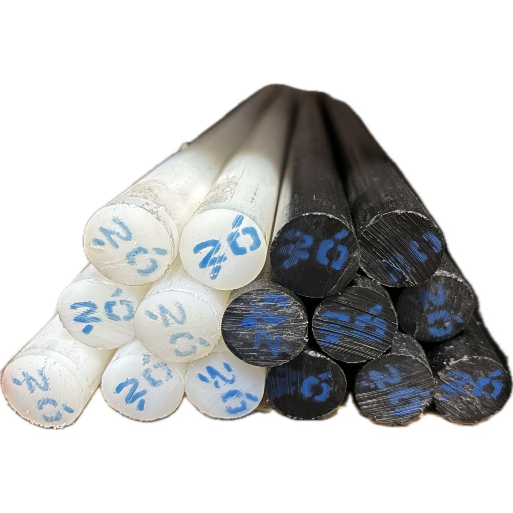 Tarugo de Nylon 20mm x 1 Metro Branco poliamida tecnil para usinagem ...