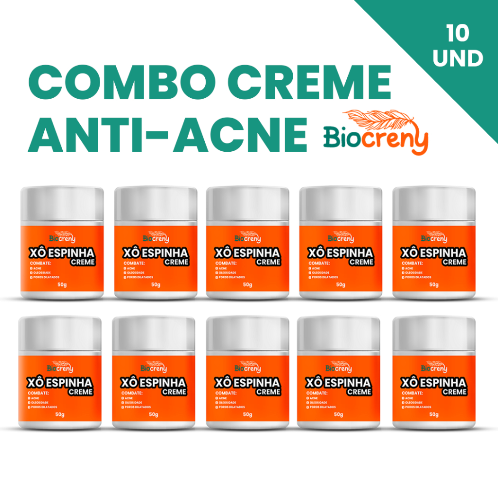 Kit 10 cremes xô espinha skincare creme hidratante clareador e anti ...