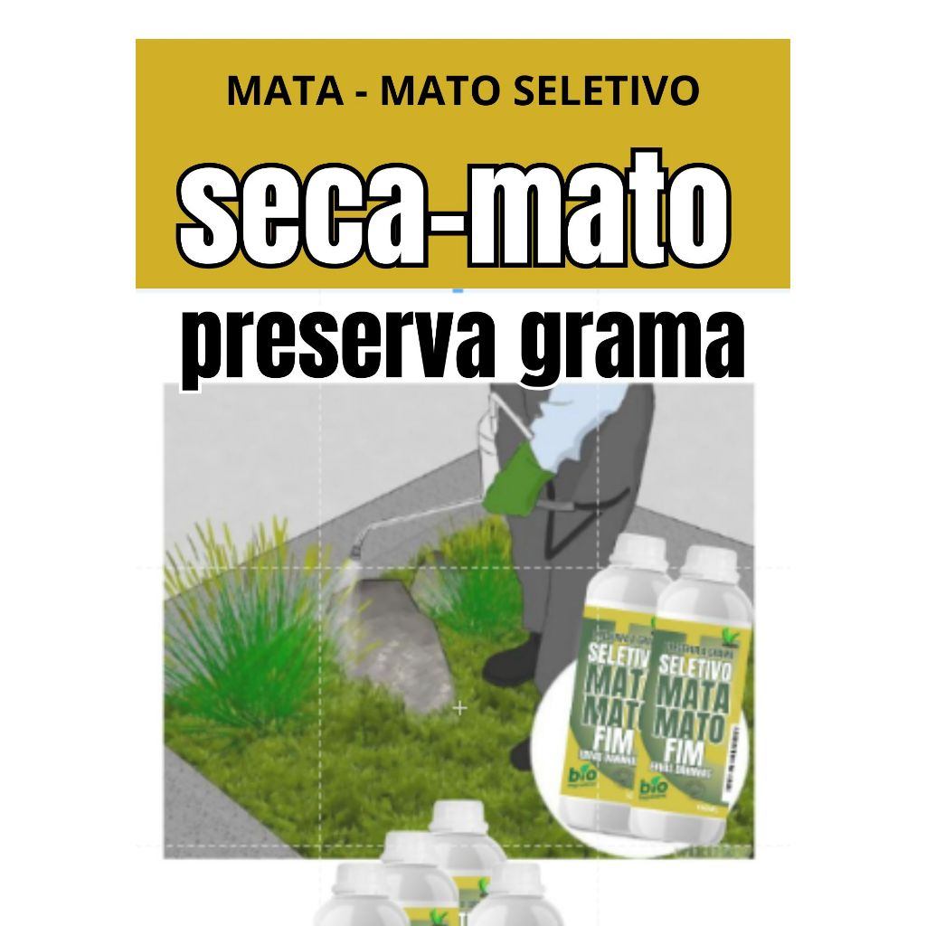 FERTILIZANTE SELETIVO PRESERVA GRAMA 100ml Rende até 30 Litros ...