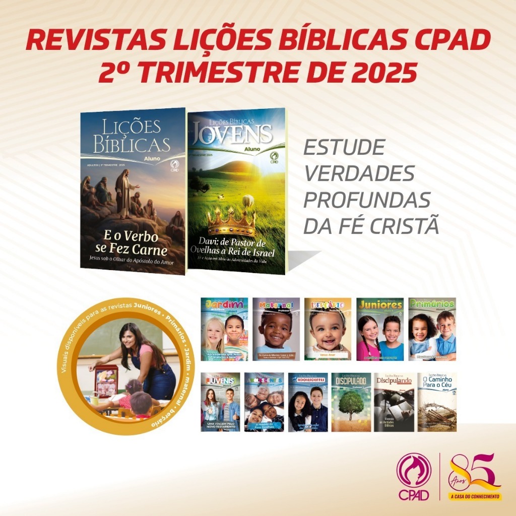 Kit De Revistas Ebd Lições Bíblicas Ebd 2 ° Trimestre 2025 Cpad ...