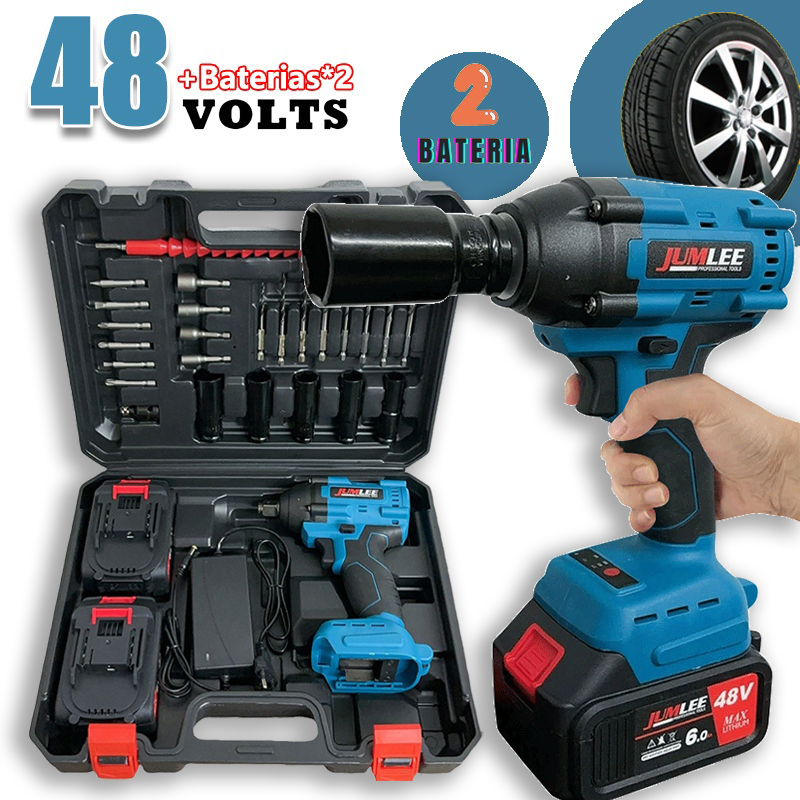 Chave De Impacto Parafusadeira Furadeira 02 Baterias 48v YQ YQ