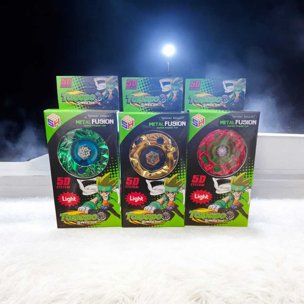 Beyblades Cromadas Metal Fusion Tornado Speed Top com Led | Shopee Brasil