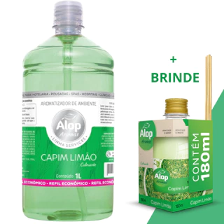 Refil 1 litro + Brinde Aromatizador de ambientes 180ml