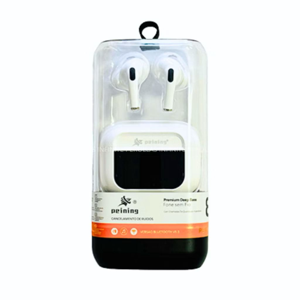 Fone de Ouvido S/Fio Bluetooth Branco com Tela Touch | Shopee Brasil