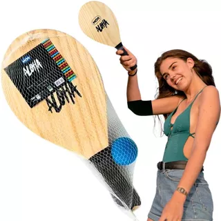 Kit par de raquete frescobol beach tenis mor aloha jogos de praia presente menino menina criança em Oferta na Shopee