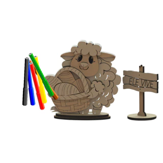 10 Lembrancinhas Ovelha Páscoa Para Pintar P/ Escolas em Oferta na Shopee