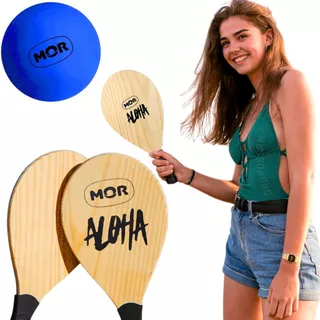 Kit 2 Pares de Raquete Para Beach Tennis Iniciante Frescobol Treino Tenis de Praia + 1 bolinha extra em Oferta na Shopee