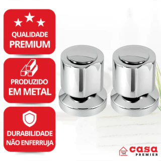 Kit 2 Acabamento Registro Chuveiro Deca 1/2 3/4 Cromado C40