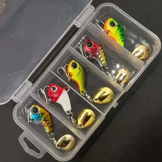 Kit C/ 5 Micro Isca Artificial Ferrinho Metal Vibrante Excelente P/ Pesca de Tilápias, Tucunarés e Traíras