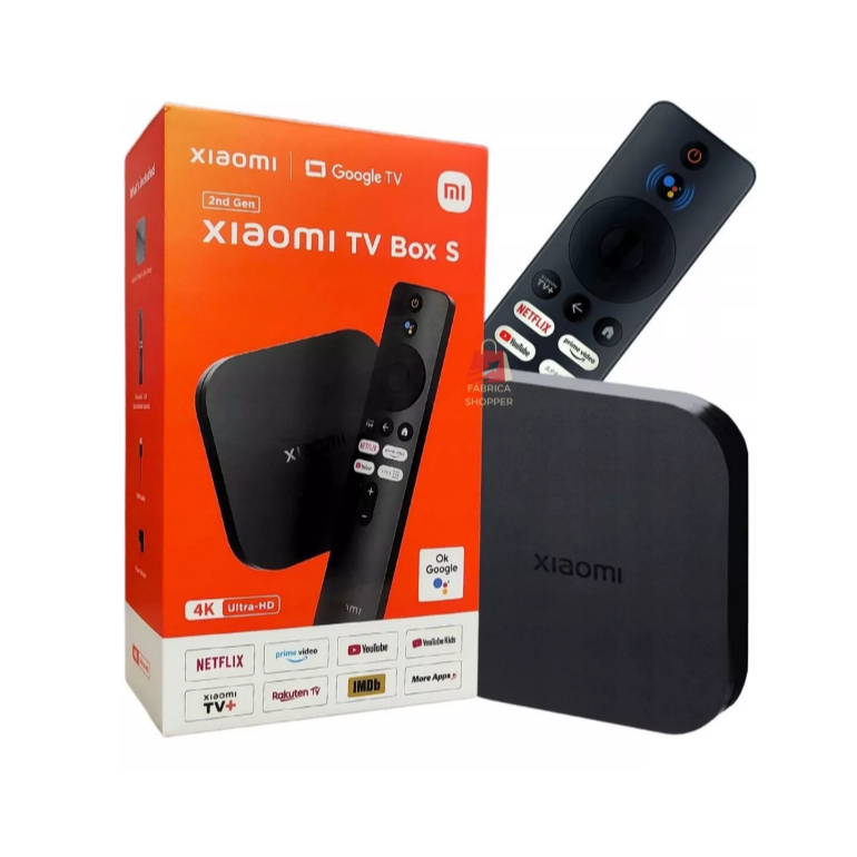 Xiaomi Mi Box S 2 Gen 4K HDR Smart Google TV dispositivo de streaming reprodutor de mídia Wi-Fi