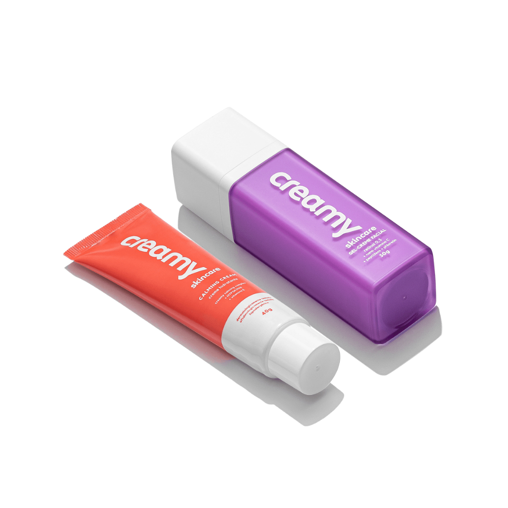 Kit Creamy Anti-Idade Retinol + Creme Hidratante Calming | Shopee