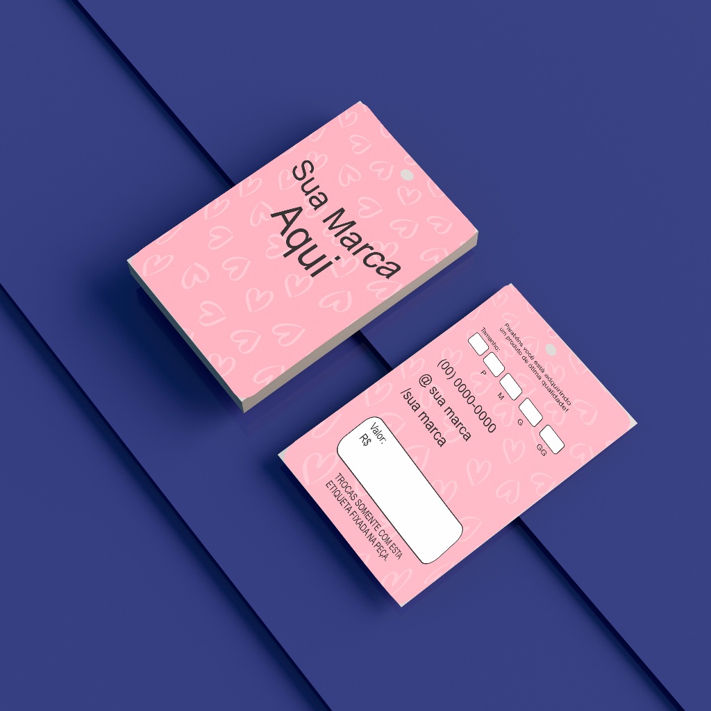 1000 Etiquetas Tags Personalizadas Roupas
