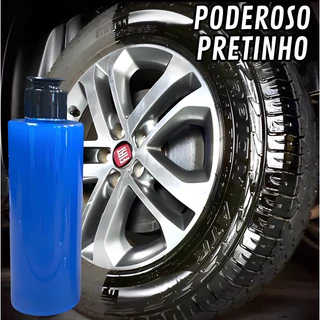 Pretinho para pneu brilho intenso não sai com água 200ml em Oferta na Shopee