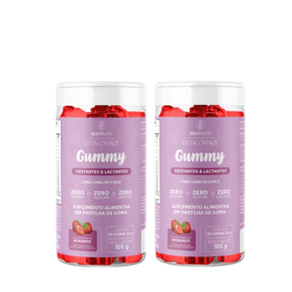 KIT 2 Vittacontrol Gummy Gestantes e Lactantes com Biotina Fortalecimento e Crescimento Capilar ZERO em Oferta na Shopee