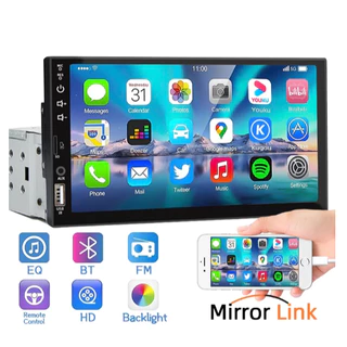 Central Multimídia MP5 Automotiva Bluetooth 1 Din 7 Polegadas USB/AUX/TF Com Mirrorlink Touch Screen em Oferta na Shopee