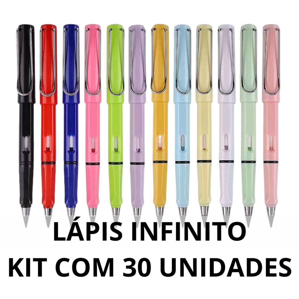 Kit Com 30 Lápis Infinito Eterno - Dura 10x Mais que um Lápis Comum ...