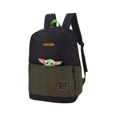 Mochila Escolar Baby Yoda The Mandalorian Preto | Shopee Brasil