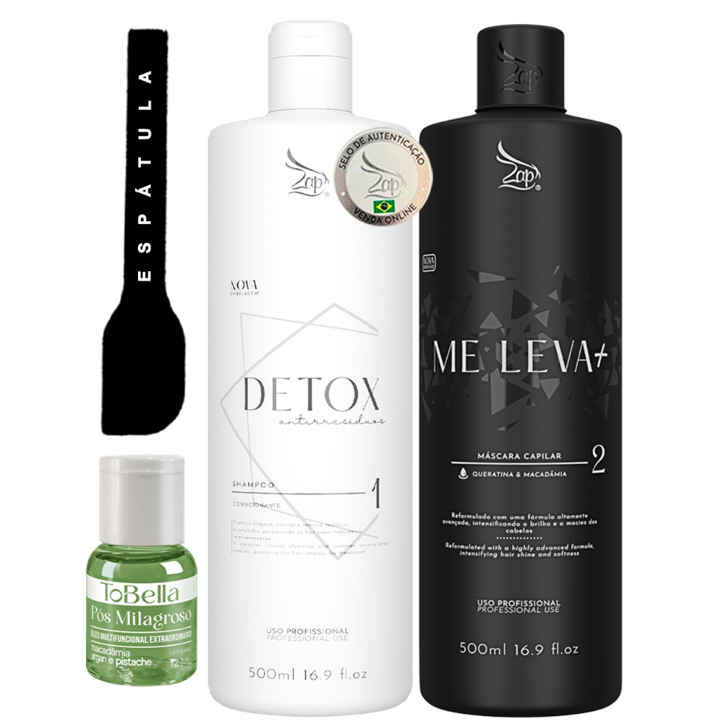Selagem Capilar Zap Me Leva+ Uso Profissional 500ml | Shopee Brasil