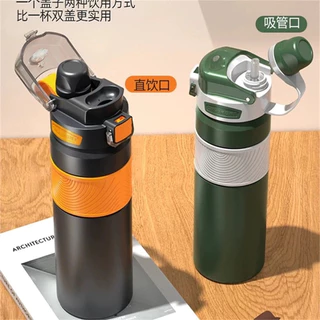 Garrafa térmica de aço inoxidável 600/800ml boca larga de grande capacidadea---4021
