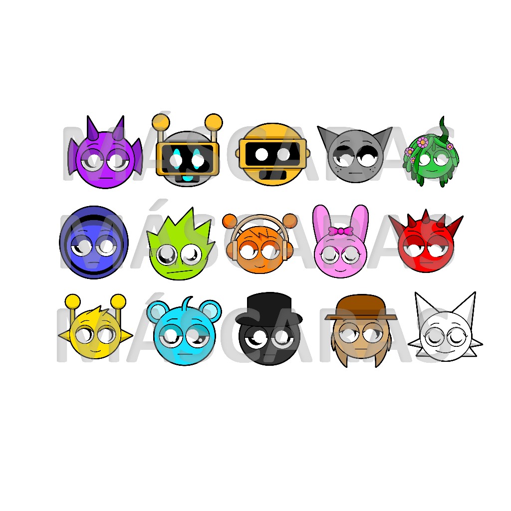 Kit 15 Máscaras de Papel Spunki Lembrancinha Festa | Shopee Brasil