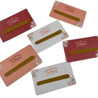 Kit 20/30/40/50 Lembrancinha Dia das Mulheres Mimo Brinde Cartão mini lixa