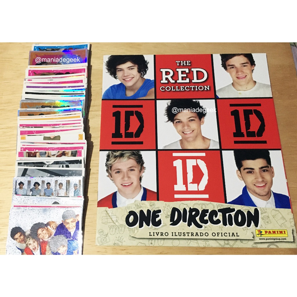 ワンダイレクション　コレクション Album 1D One Direction The Red Collection vazio com 185 figurinhas