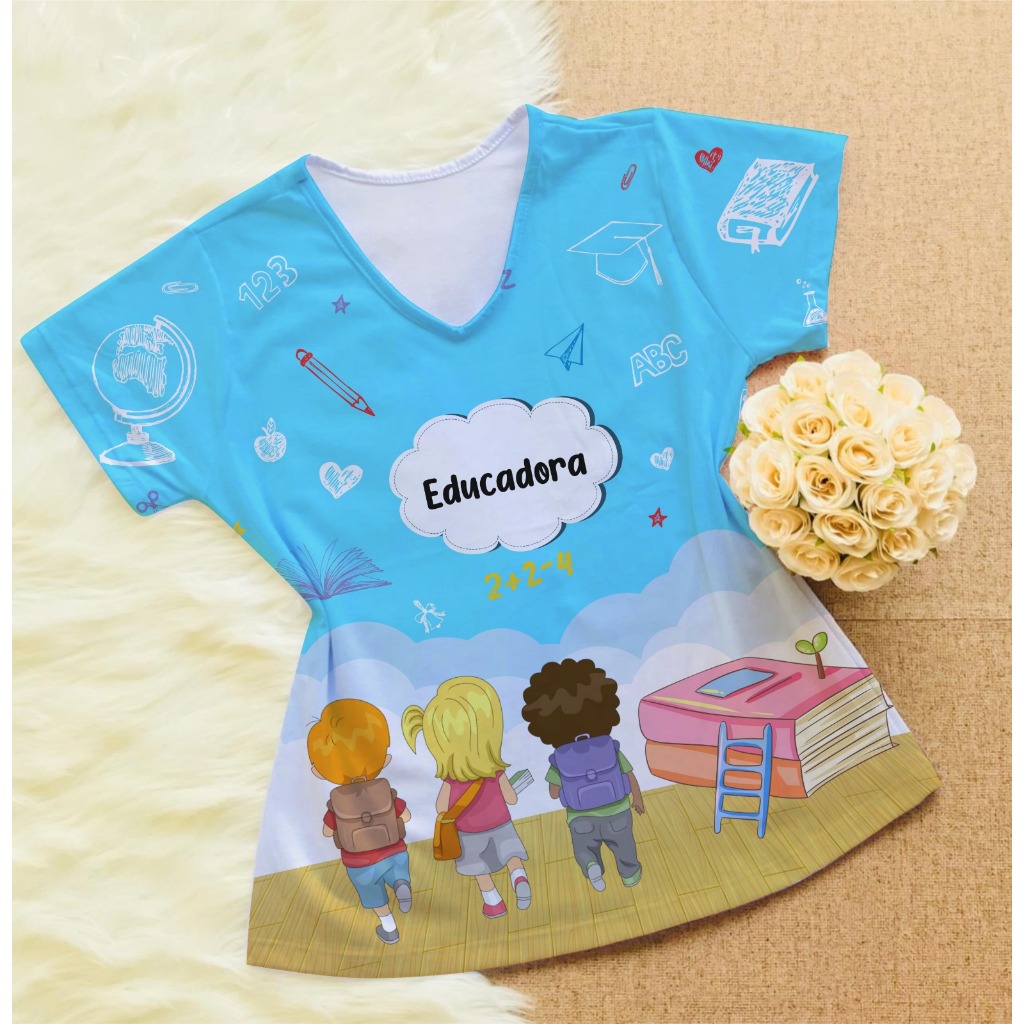 Camisa/Blusa Profissão Professora/educadora/educaçãoinfantil/creche ...