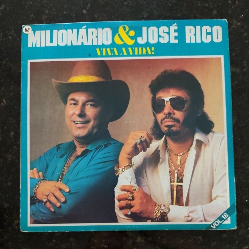 Disco de vinil (LP) Milionário & José Rico, viva a vida!, vol. 18, 1988 ...