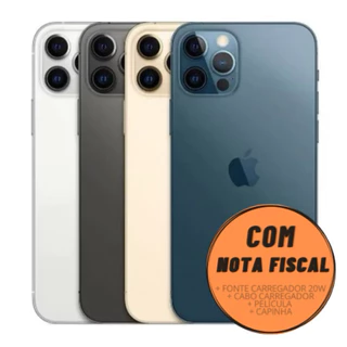 Celular iPhone 12 Pro (128GB) (256GB) 100% Original Apple Seminovo Vitrine Bateria 85% a 100% NF Carregador Película Cap em Oferta na Shopee