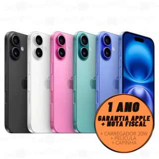 IPhone 16 e 16 Plus 128GB 256GB eSIM Novo Lacrado Original NF + 1 Ano De Garantia Apple