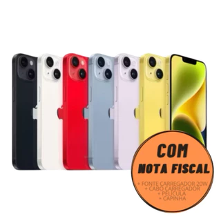 Celular IPhone 14 Plus 128GB 256GB Seminovo Vitrine 100% Original Garantia + NF brindes: carregador capinha película 3D