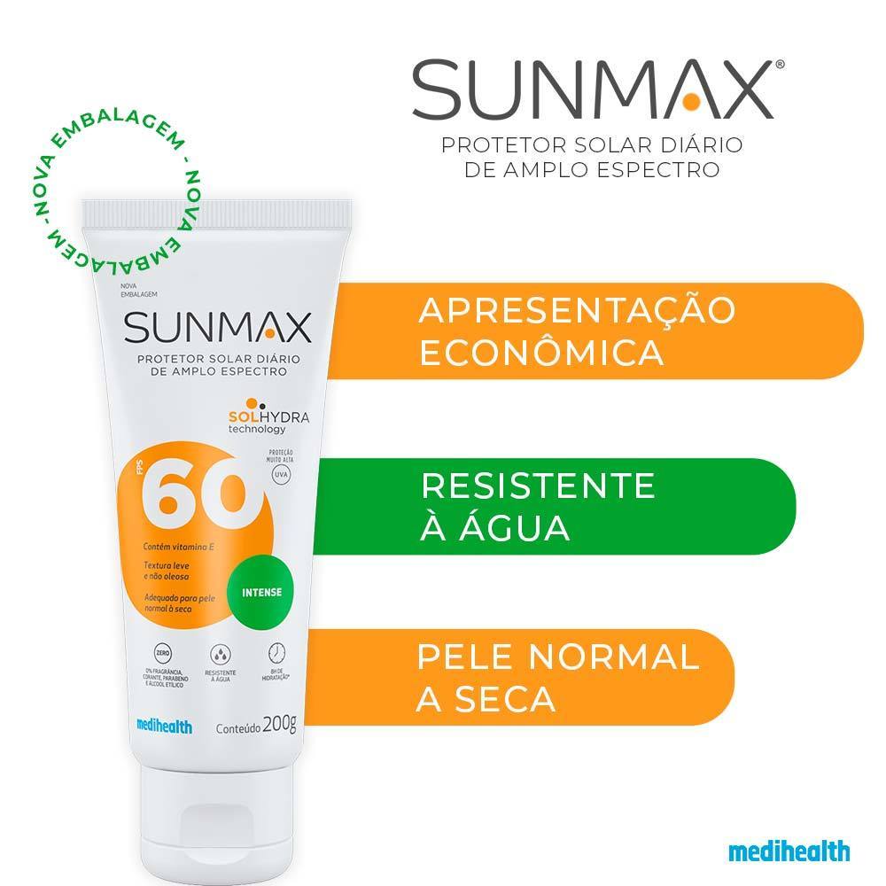 Protetor Solar Sunmax Intense FPS 60 200g | Shopee Brasil