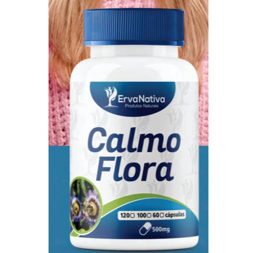 Calmo Flora Embalagem 100 Cápsulas de 500mg Cada | Shopee Brasil