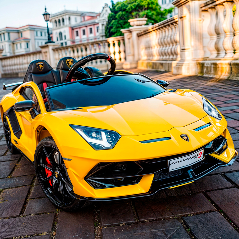 Mini Carro Veiculo elétrico infantil Lamborghini SVJ 12V Amarelo ...
