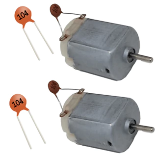 Kit 2 Motor Com Capacitor para Carrinho RC 4X4 4WD Controle Remoto Polibrinq Polimotors Monster Truck Brinquedo Corrida