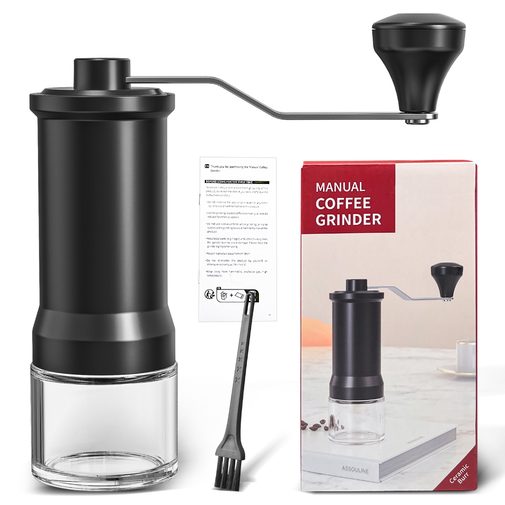 Moedor De Café Inox Moinho Em Cerâmica Com Ajuste De Moagem 