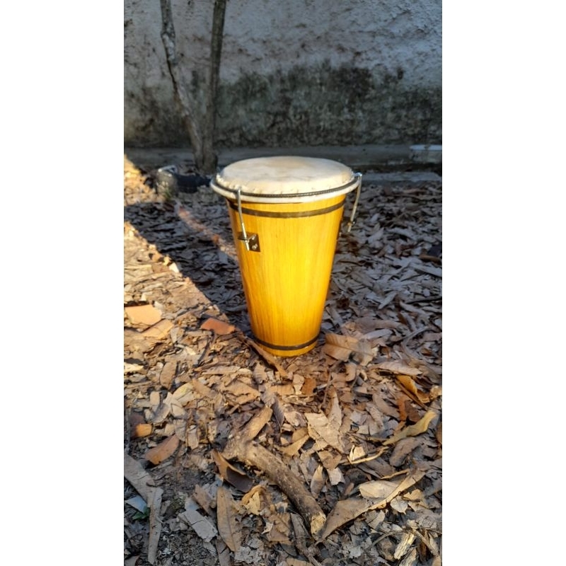 Atabaque/Macaco de 40cm feito com madeira de lei ( tachi