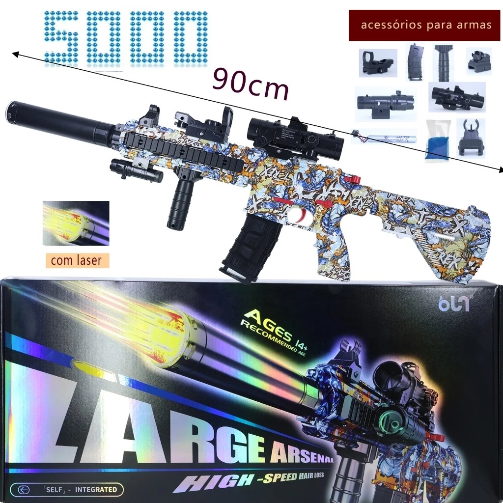 Lançador Arminha de Gel Elétrico Automática Vários Modelos Grandes e ...