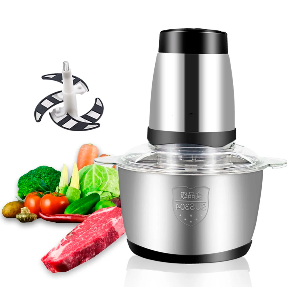 Triturador de Alimentos 1200W Legumes Processador de Carne Inox 3 Litros 110v e 220v